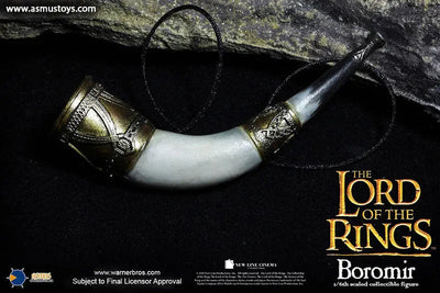 The Lord of the Rings - Heroes of the Middle-Earth: Boromir Sculpted Hair 1/6 Action Figureㅤ – Asmus Toys – ActionFigureBrasil — com base expositora