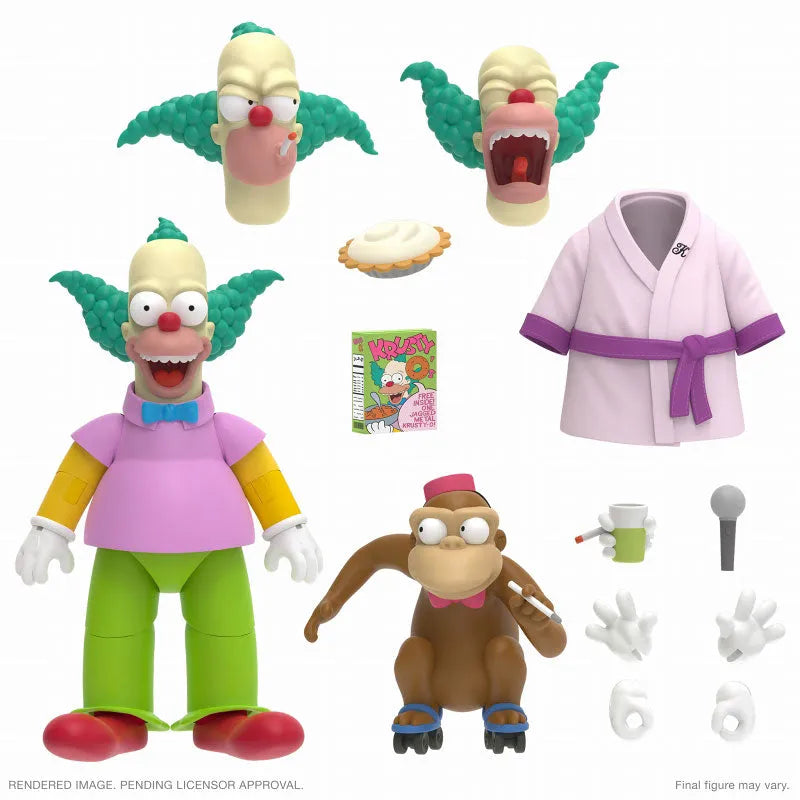 The Simpsons / Krusty the Clown Ultimate 7 Inch Action Figureㅤ – Super 7 – ActionFigure Brasil