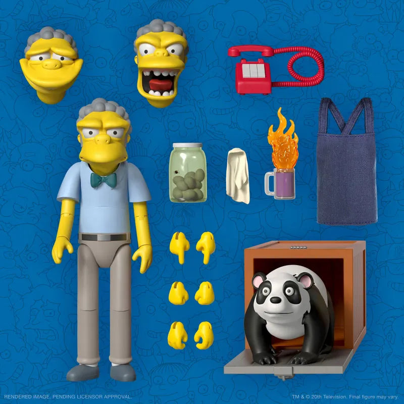 The Simpsons / Moe Szyslak Ultimate 7 Inch Action Figureㅤ – Super 7 – ActionFigure Brasil
