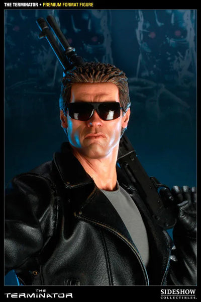 The Terminator 1/4 Scale Premium Figureㅤ – Sideshow Collectibles – ActionFigure Brasil — com base expositora