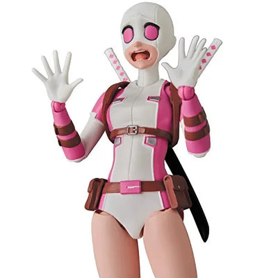 The Unbelievable Gwenpool - Gwenpool - Mafex No.071 (Medicom Toy)ㅤ – Medicom Toy As Manufacturer – ActionFigure Brasil — com base expositora
