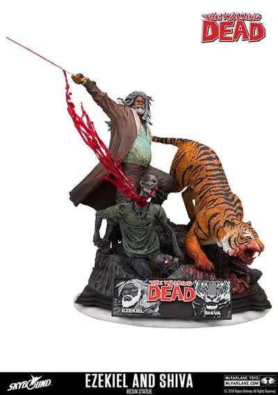 The Walking Dead - Ezekiel & Shiva Statueㅤ – McFarlane Toys – ActionFigure Brasil
