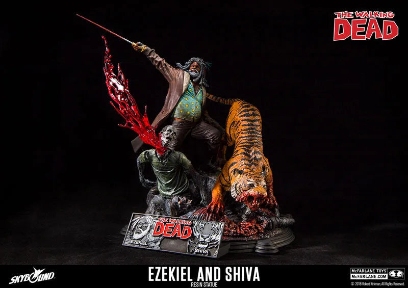 The Walking Dead - Ezekiel & Shiva Statueㅤ – McFarlane Toys – ActionFigure Brasil