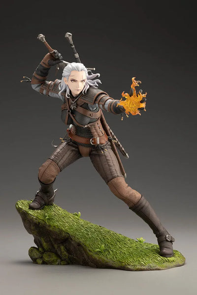 The Witcher - Geralt - Bishoujo Statue - 1/7 (Kotobukiya)ㅤ – Kotobukiya – ActionFigure Brasil — com base expositora