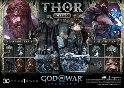 Thor (Deluxe Bonus Version) God of War: Ragnarok – Prime1Studio – ActionFigure Brasil