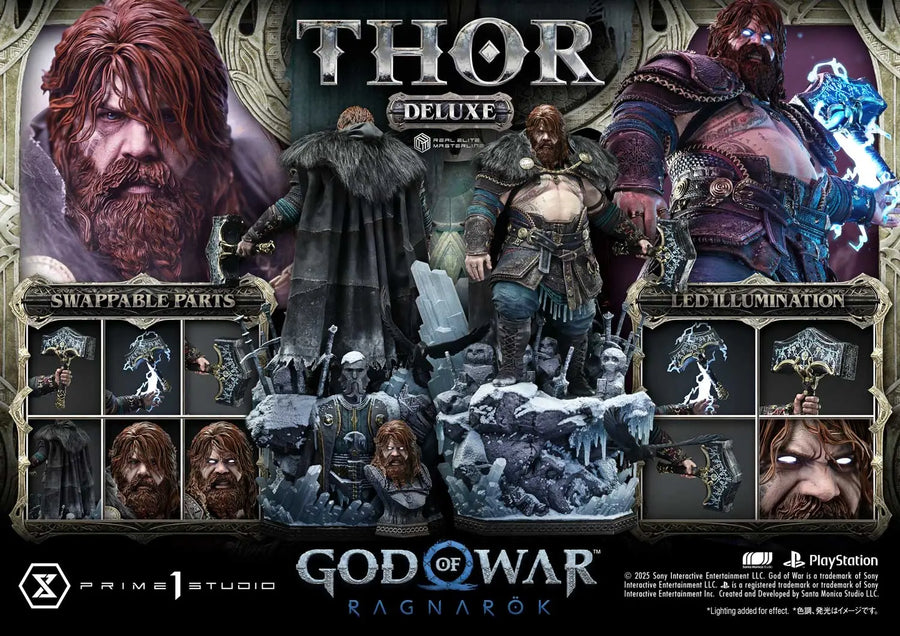 Thor (Deluxe Bonus Version) God of War: Ragnarok – Prime1Studio – ActionFigure Brasil