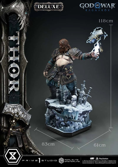 Thor (Deluxe Bonus Version) God of War: Ragnarok – Prime1Studio – ActionFigure Brasil