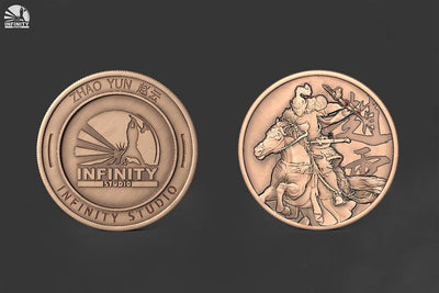 Three-Kingdoms Generals Zhao Yun Bronzed Edition – Infinity Studio – ActionFigure Brasil — close