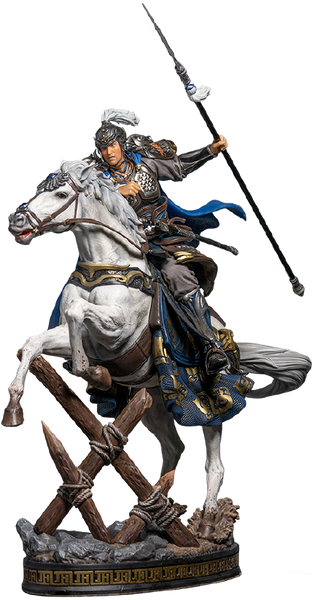 Three-Kingdoms Generals Zhao Yun Colored Edition – Infinity Studio – ActionFigure Brasil — ângulo diferente