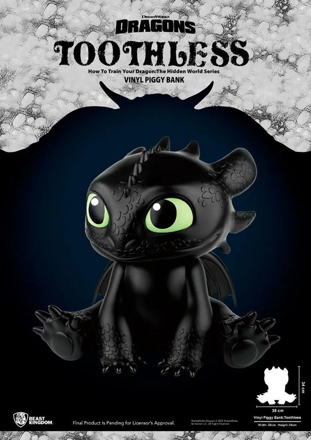 Toothless Vinyl Piggy Bank – Beast Kingdom – ActionFigure Brasil