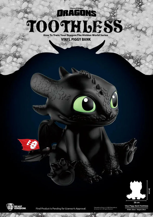 Toothless Vinyl Piggy Bank – Beast Kingdom – ActionFigure Brasil