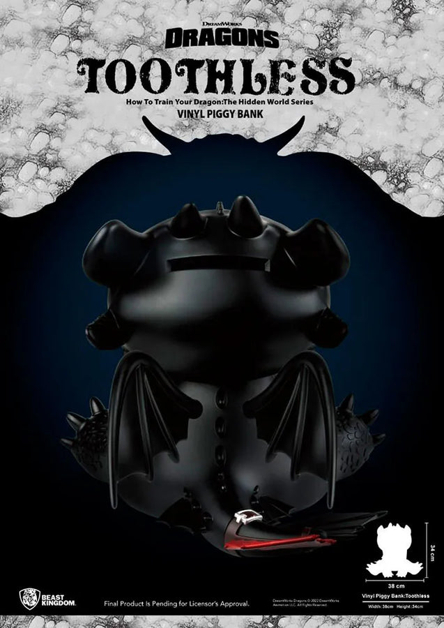 Toothless Vinyl Piggy Bank – Beast Kingdom – ActionFigure Brasil