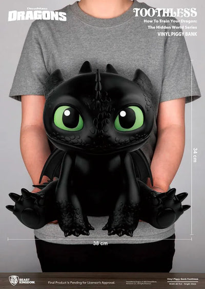 Toothless Vinyl Piggy Bank – Beast Kingdom – ActionFigure Brasil — detalhe do produto
