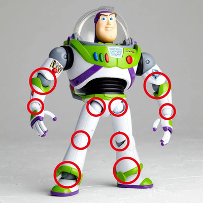 Toy Story - Buzz Lightyear - Green Army Men - Legacy of Revoltech LR-046 - Revoltech - Revoltech SFX #011 (Kaiyodo)ㅤ – Kaiyodo As Manufacturer – ActionFigure Brasil — ângulo diferente
