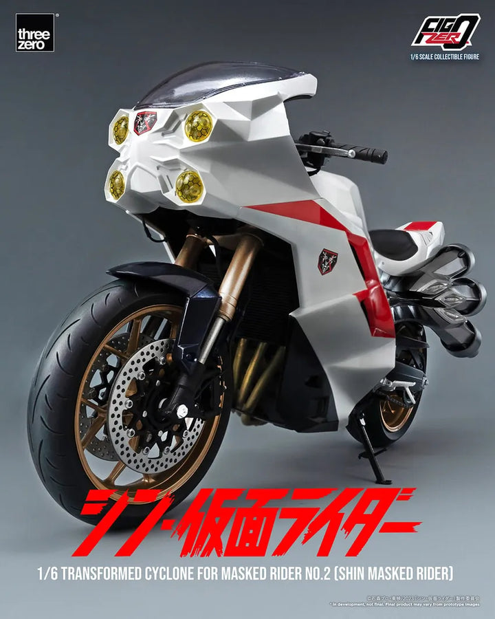 Transformed Cyclone for Masked Rider No. 2 (Shin Masked Rider) (Masked Rider Cyclone No. 2) – Threezero – ActionFigure Brasil