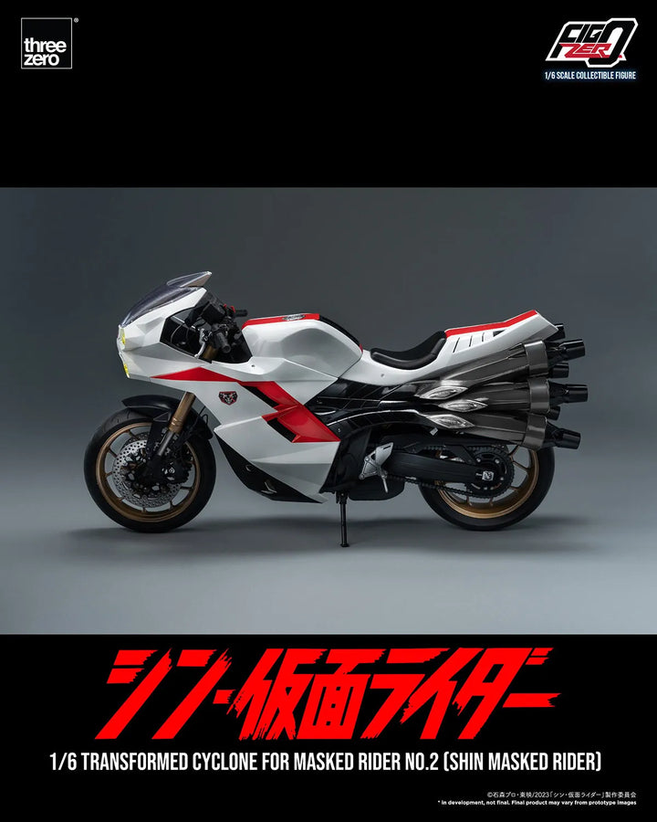 Transformed Cyclone for Masked Rider No. 2 (Shin Masked Rider) (Masked Rider Cyclone No. 2) – Threezero – ActionFigure Brasil