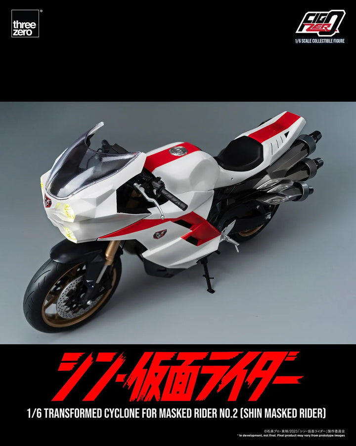Transformed Cyclone for Masked Rider No. 2 (Shin Masked Rider) (Masked Rider Cyclone No. 2) – Threezero – ActionFigure Brasil
