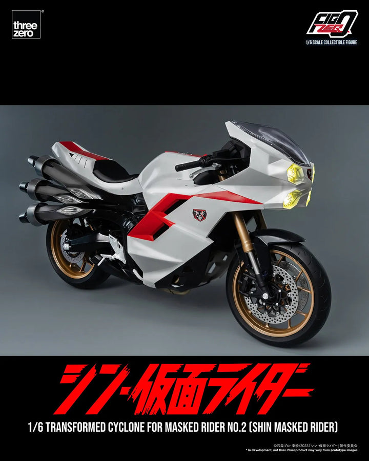 Transformed Cyclone for Masked Rider No. 2 (Shin Masked Rider) (Masked Rider Cyclone No. 2) – Threezero – ActionFigure Brasil
