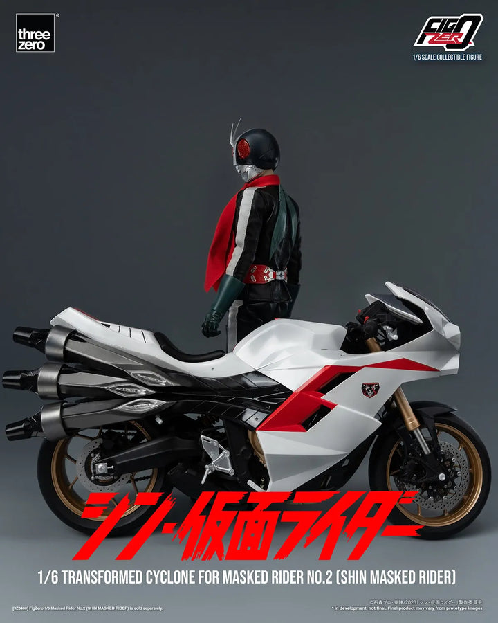 Transformed Cyclone for Masked Rider No. 2 (Shin Masked Rider) (Masked Rider Cyclone No. 2) – Threezero – ActionFigure Brasil