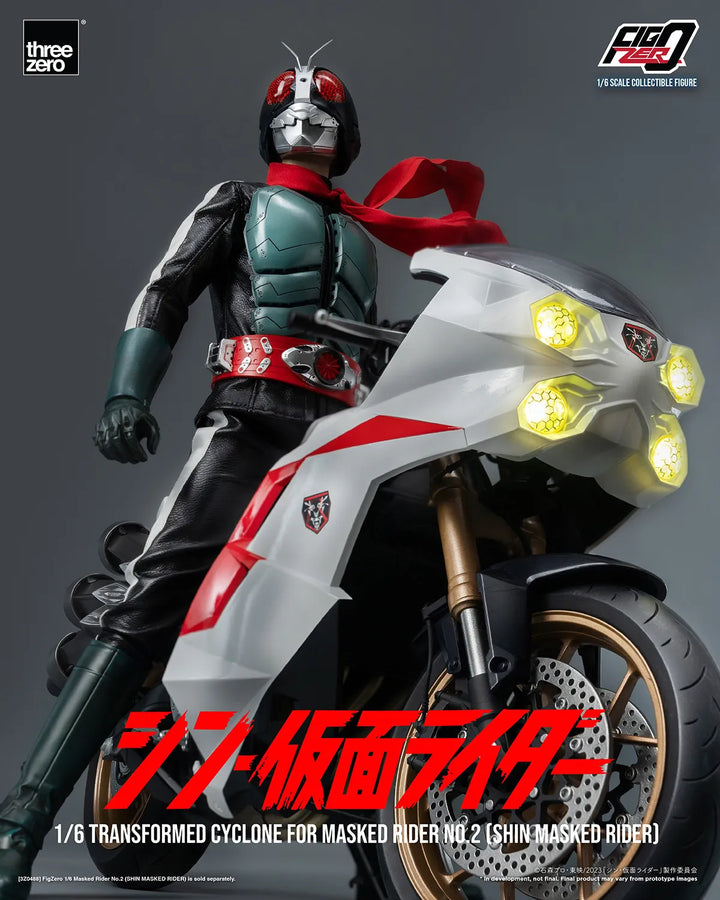 Transformed Cyclone for Masked Rider No. 2 (Shin Masked Rider) (Masked Rider Cyclone No. 2) – Threezero – ActionFigure Brasil