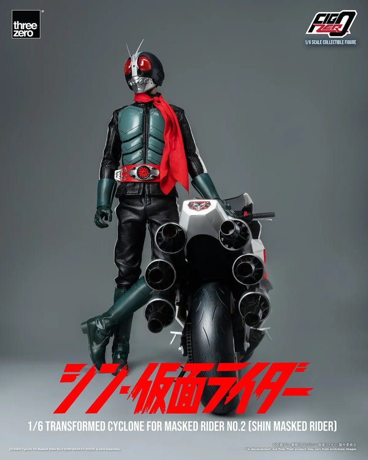 Transformed Cyclone for Masked Rider No. 2 (Shin Masked Rider) (Masked Rider Cyclone No. 2) – Threezero – ActionFigure Brasil