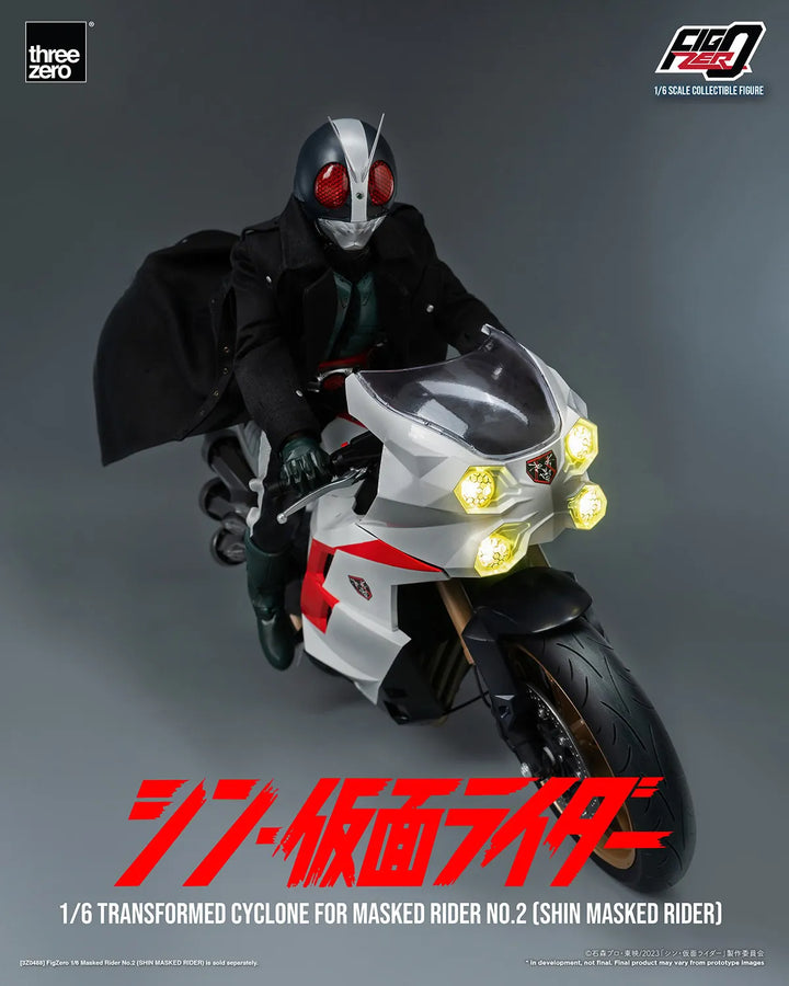 Transformed Cyclone for Masked Rider No. 2 (Shin Masked Rider) (Masked Rider Cyclone No. 2) – Threezero – ActionFigure Brasil
