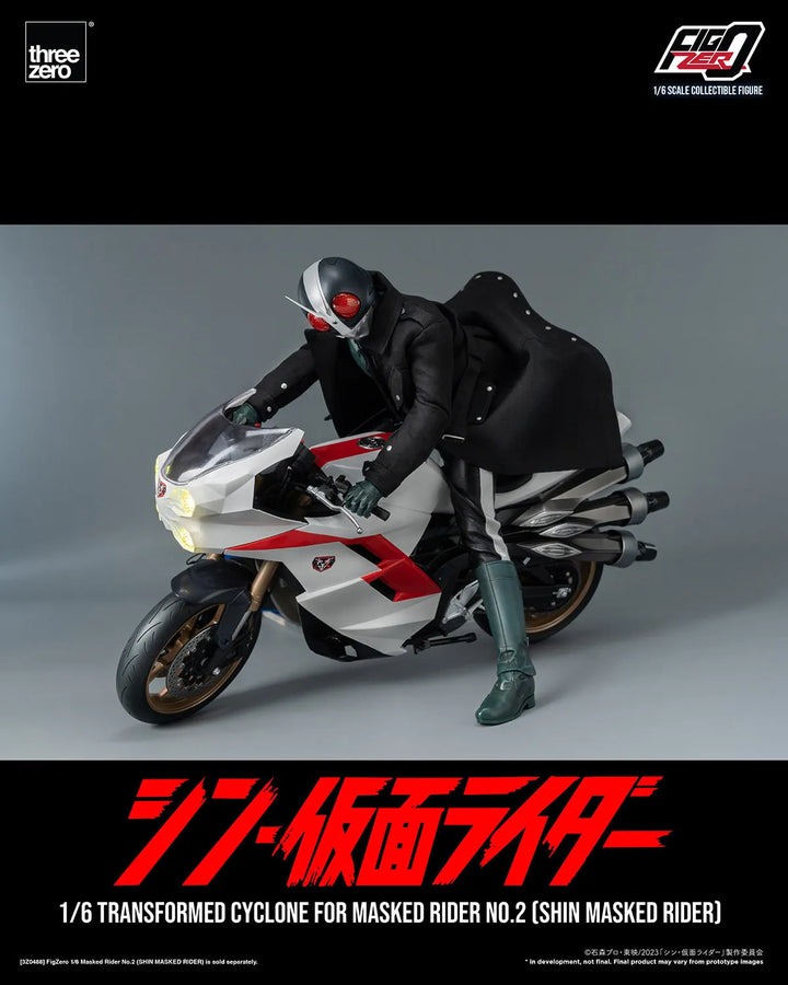 Transformed Cyclone for Masked Rider No. 2 (Shin Masked Rider) (Masked Rider Cyclone No. 2) – Threezero – ActionFigure Brasil