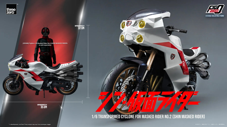 Transformed Cyclone for Masked Rider No. 2 (Shin Masked Rider) (Masked Rider Cyclone No. 2) – Threezero – ActionFigure Brasil