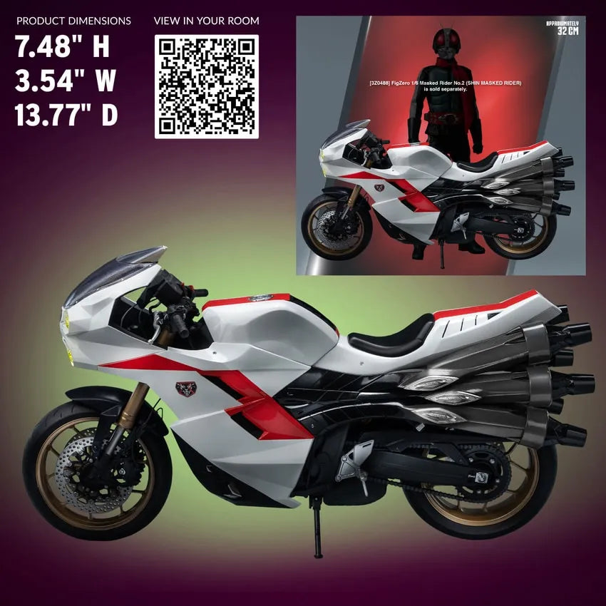 Transformed Cyclone for Masked Rider No. 2 (Shin Masked Rider) (Masked Rider Cyclone No. 2) – Threezero – ActionFigure Brasil