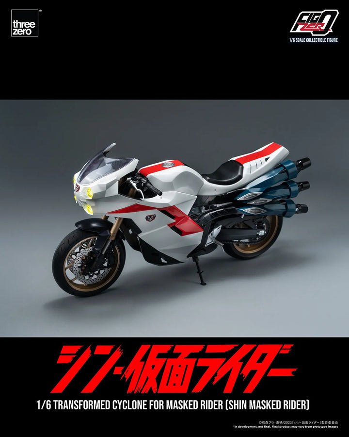 Transformed Cyclone for Masked Rider (Shin Masked Rider) (Masked Rider Cyclone) – Threezero – ActionFigure Brasil