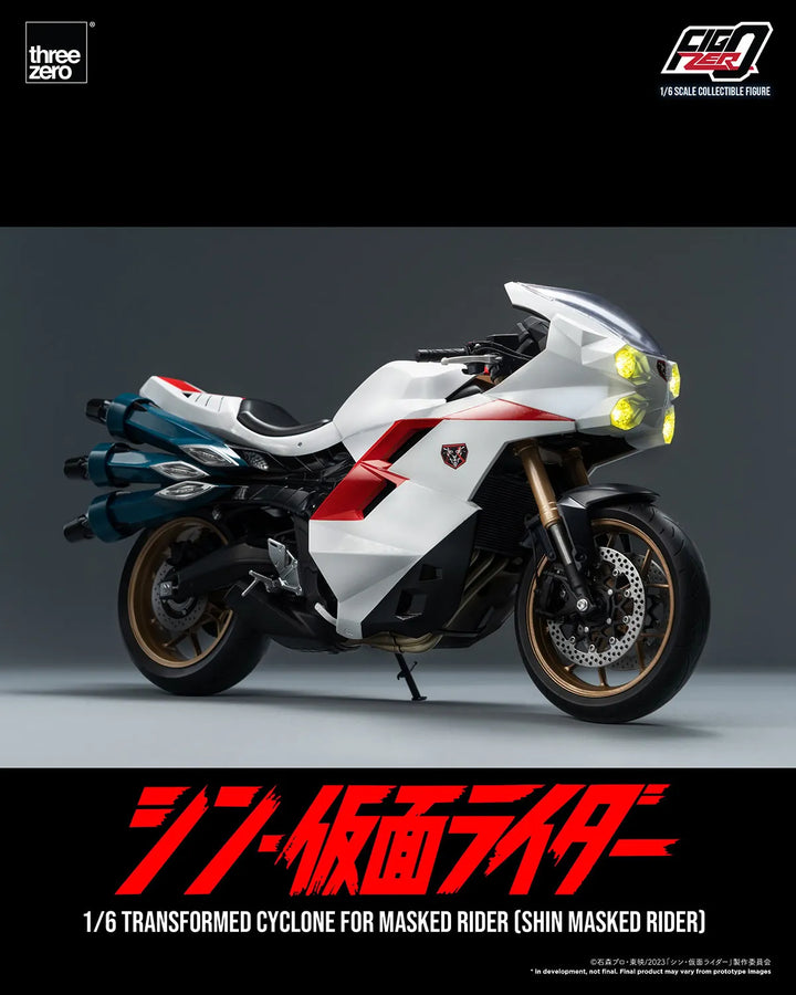 Transformed Cyclone for Masked Rider (Shin Masked Rider) (Masked Rider Cyclone) – Threezero – ActionFigure Brasil