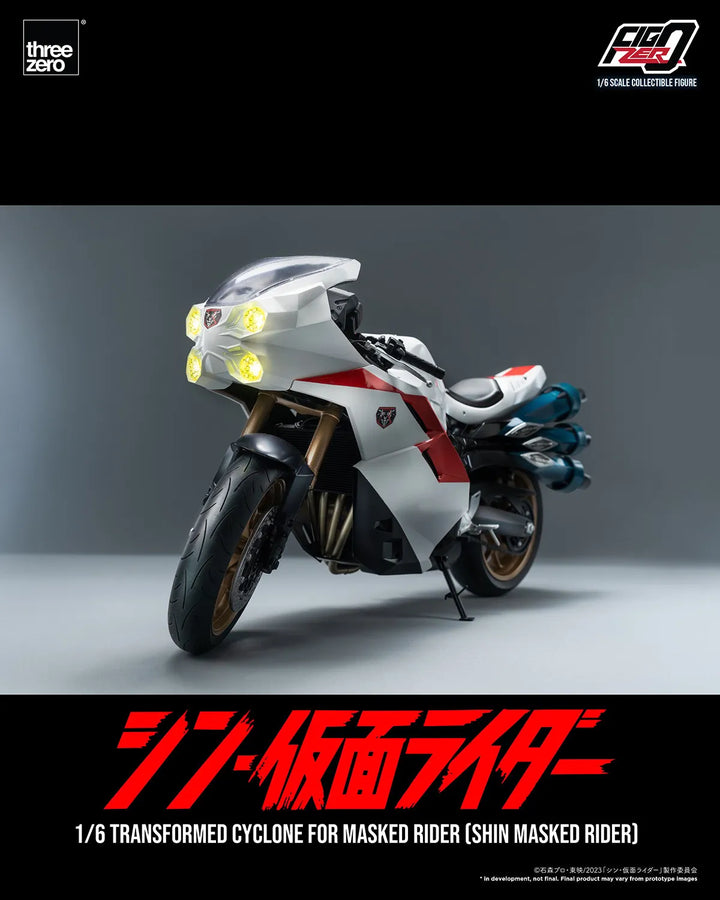 Transformed Cyclone for Masked Rider (Shin Masked Rider) (Masked Rider Cyclone) – Threezero – ActionFigure Brasil