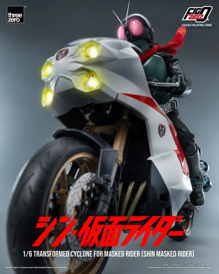 Transformed Cyclone for Masked Rider (Shin Masked Rider) (Masked Rider Cyclone) – Threezero – ActionFigure Brasil