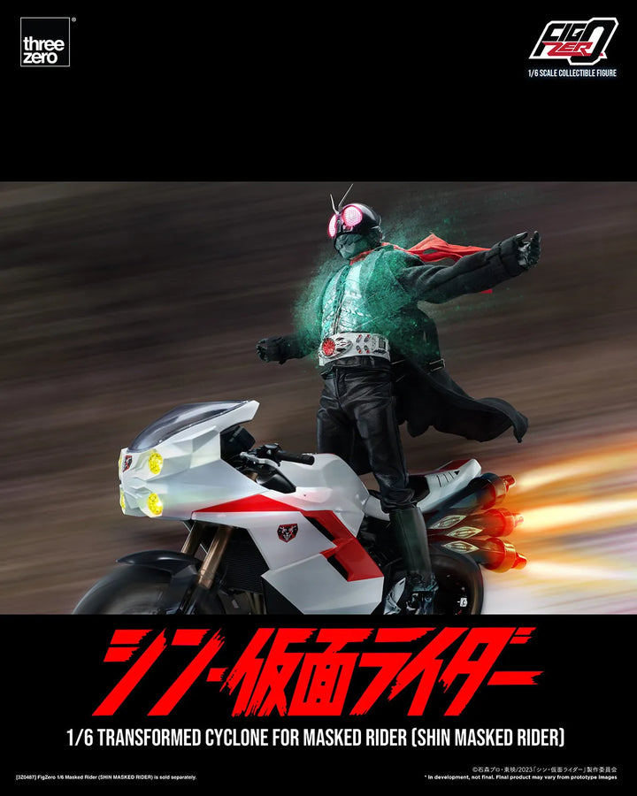 Transformed Cyclone for Masked Rider (Shin Masked Rider) (Masked Rider Cyclone) – Threezero – ActionFigure Brasil