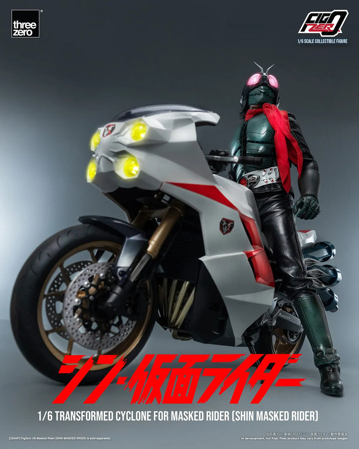 Transformed Cyclone for Masked Rider (Shin Masked Rider) (Masked Rider Cyclone) – Threezero – ActionFigure Brasil