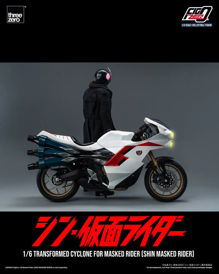 Transformed Cyclone for Masked Rider (Shin Masked Rider) (Masked Rider Cyclone) – Threezero – ActionFigure Brasil