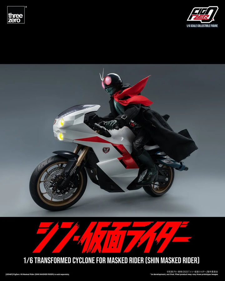 Transformed Cyclone for Masked Rider (Shin Masked Rider) (Masked Rider Cyclone) – Threezero – ActionFigure Brasil