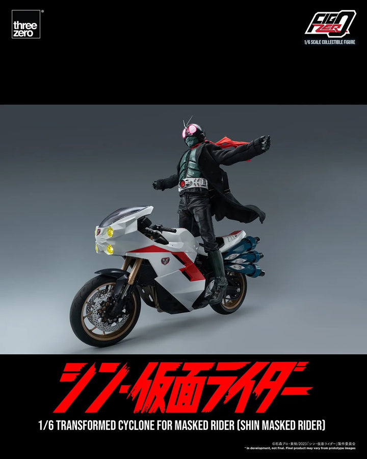 Transformed Cyclone for Masked Rider (Shin Masked Rider) (Masked Rider Cyclone) – Threezero – ActionFigure Brasil