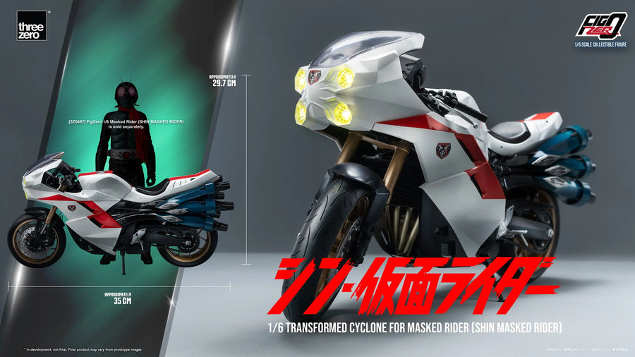Transformed Cyclone for Masked Rider (Shin Masked Rider) (Masked Rider Cyclone) – Threezero – ActionFigure Brasil