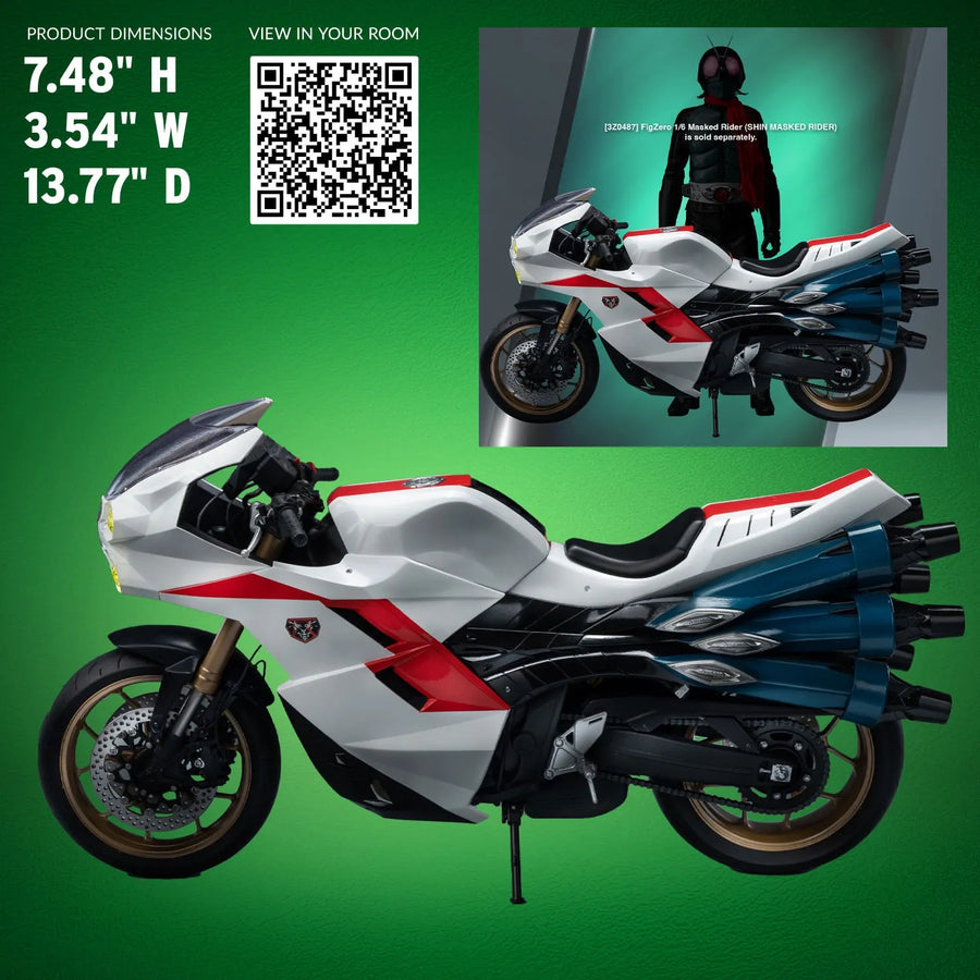 Transformed Cyclone for Masked Rider (Shin Masked Rider) (Masked Rider Cyclone) – Threezero – ActionFigure Brasil