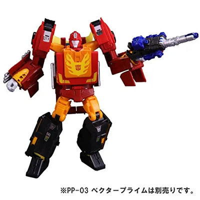 Transformers - Hot Rodimus - Rodimus Convoy - Power of the Primes - Rodimus Prime (Takara Tomy)ㅤ – Takara Tomy – ActionFigure Brasil — com base expositora