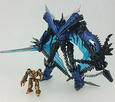 Transformers: Lost Age - Bumble - Strafe - Transformers Movie The Best MB-10 - Dino Ride - Strafe & Bumblebee (Takara Tomy)ㅤ – Takara Tomy – ActionFigureBrasil — ângulo diferente