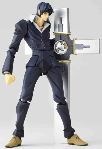 Trigun: Badlands Rumble - Nicholas D. Wolfwood - Revoltech - No. 092ㅤ – Kaiyodo – ActionFigureBrasil