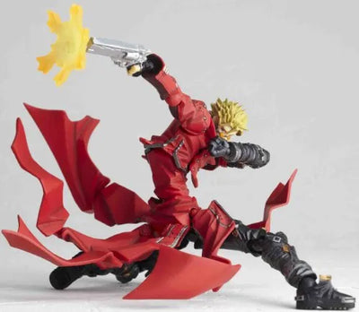 Trigun: Badlands Rumble - Vash the Stampede - Revoltech No.091ㅤ – Kaiyodo – ActionFigure Brasil — com base expositora