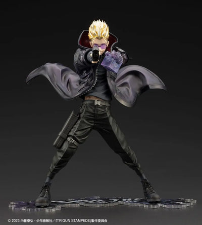 Trigun Stampede - Vash the Stampede - ARTFX J - 1/8 - -The Gunman in Black-, Trigun Stampede Ver. (Kotobukiya) [Shop Exclusive]ㅤ – Kotobukiya – ActionFigure Brasil — ângulo diferente