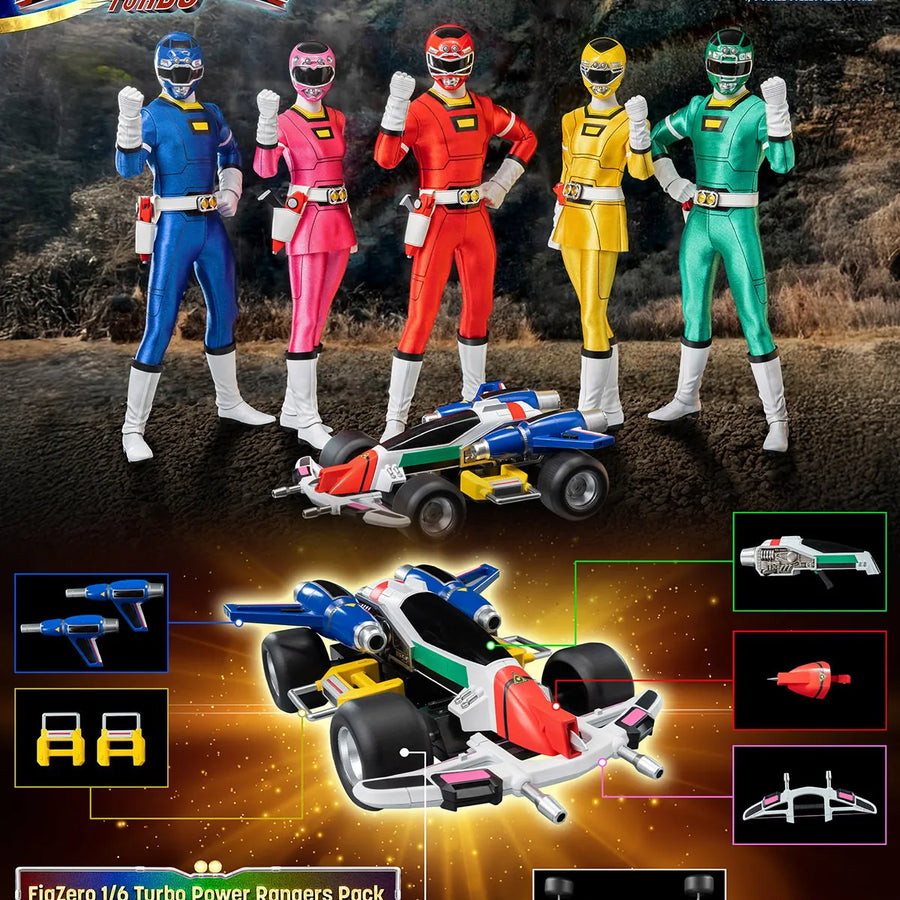 Turbo Power Rangers Pack – Threezero – ActionFigure Brasil