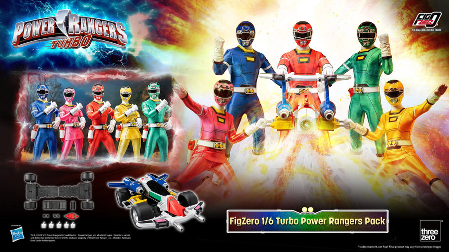 Turbo Power Rangers Pack – Threezero – ActionFigure Brasil