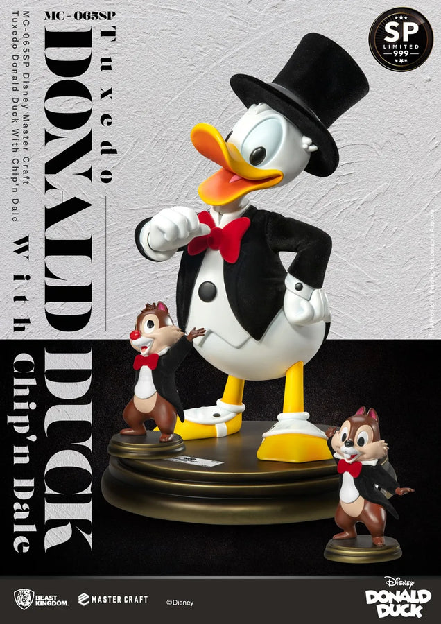 Tuxedo Donald Duck with Chip ’n Dale - LIMITED EDITION: 999 – Beast Kingdom – ActionFigure Brasil