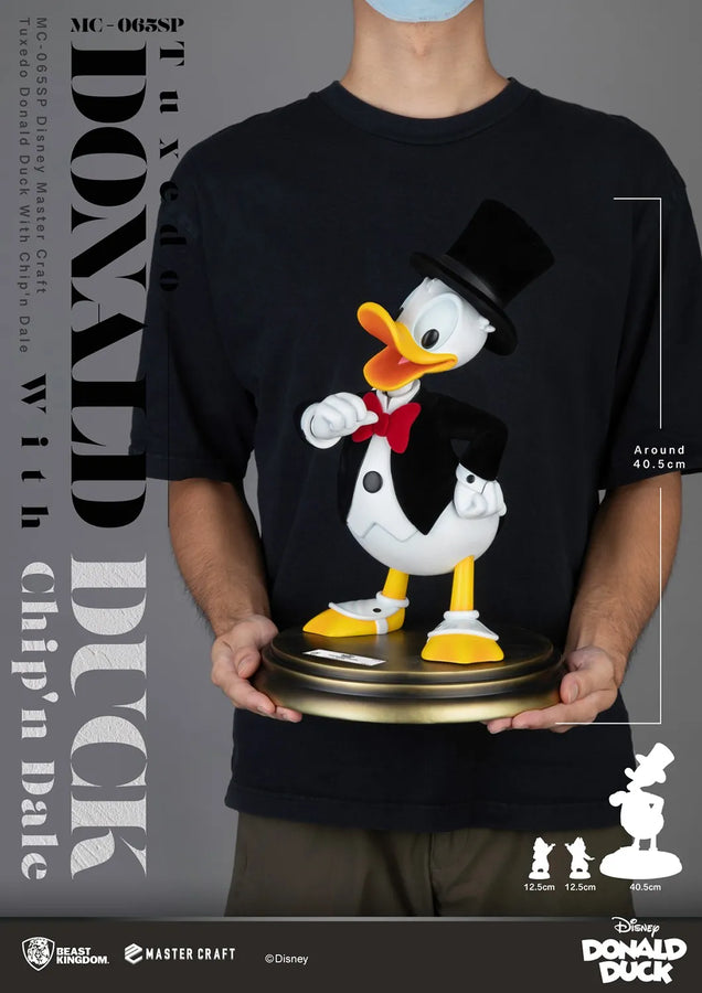 Tuxedo Donald Duck with Chip ’n Dale - LIMITED EDITION: 999 – Beast Kingdom – ActionFigure Brasil