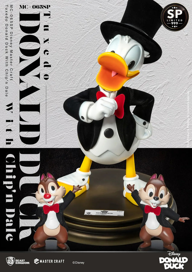 Tuxedo Donald Duck with Chip ’n Dale - LIMITED EDITION: 999 – Beast Kingdom – ActionFigure Brasil
